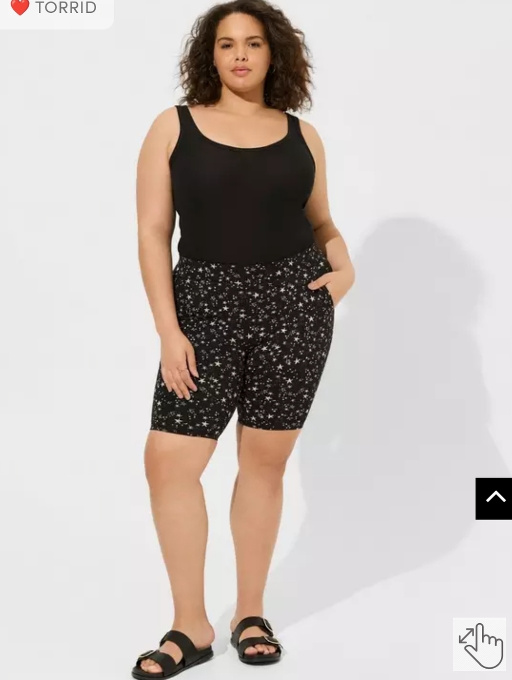 NWT torrid Black Star Print High-Waist Bike Shorts